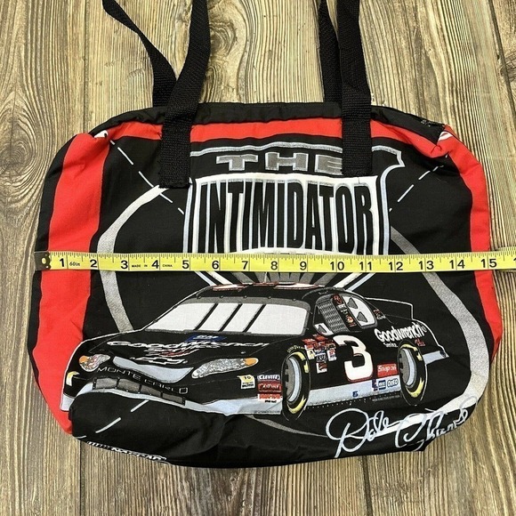 VINTAGE Dale Earnhardt Tote Bag The Intimidator Homemade Nascar - Picture 7 of 10
